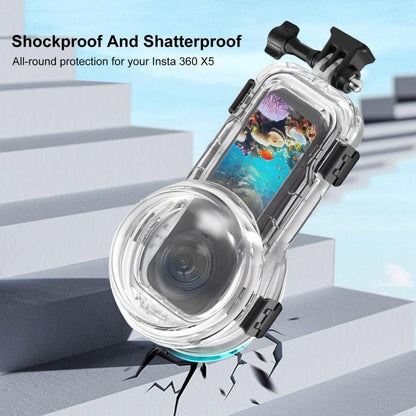 جراب غوص محكم الغلق مقاوم للماء لكاميرا Insta360 X5 PULUZ 60 مترًا، جراب غوص مقاوم للماء
