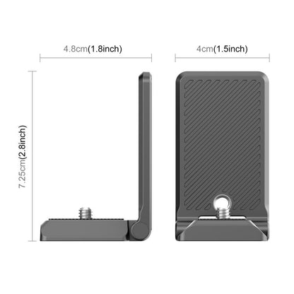PULUZ Folding Magnetic Mount Base L Bracket For Insta360 X4 / X5 / DJI Pocket 3