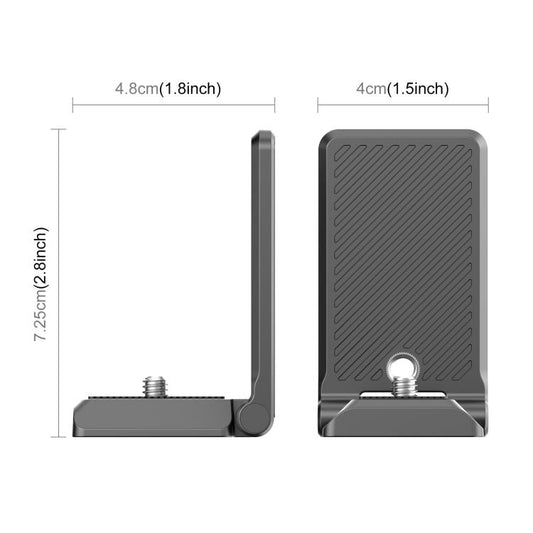 PULUZ Folding Magnetic Mount Base L Bracket For Insta360 X4 / X5 / DJI Pocket 3