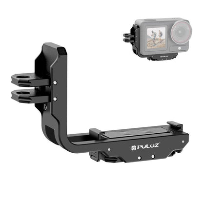 لـ DJI Osmo Action 5 Pro / 4 / 3 PULUZ حامل معدني مغناطيسي سريع الفك على شكل حرف L للتصوير الرأسي والأفقي، لـ DJI Osmo Action 5 Pro / 4