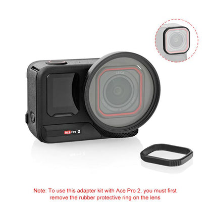 For Insta360 Ace Pro 2 PULUZ 52mm UV Lens Filter Adapter Ring with Lens Cover