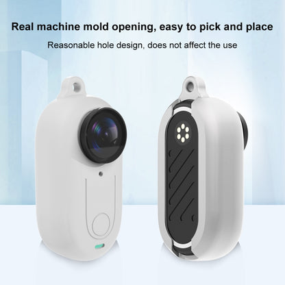 جراب سيليكون لكاميرا Insta360 GO 3 PULUZ مع غطاء للعدسات، جراب سيليكون مع غطاء للعدسات (أبيض)، جراب سيليكون مع غطاء للعدسات (أسود)، جراب سيليكون مع غطاء للعدسات (أحمر)