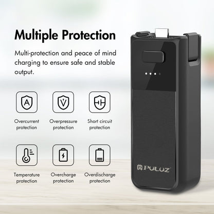 For DJI Osmo Pocket 3 PULUZ High-Capacity 2800mAh Battery Grip