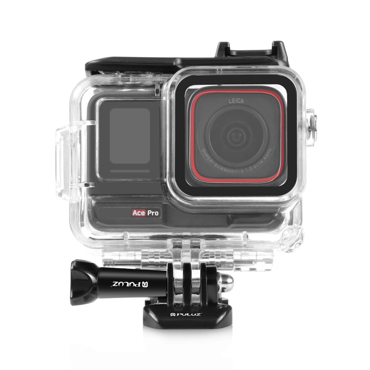 حافظة PULUZ المقاومة للماء لكاميرا Insta360 Ace Pro حتى عمق 60 مترًا مع محول قاعدة وبرغي، حافظة Insta360 Ace Pro المقاومة للماء
