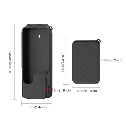 For DJI OSMO Pocket 3 PULUZ  2 in 1 Silicone Cover Case Set with Strap