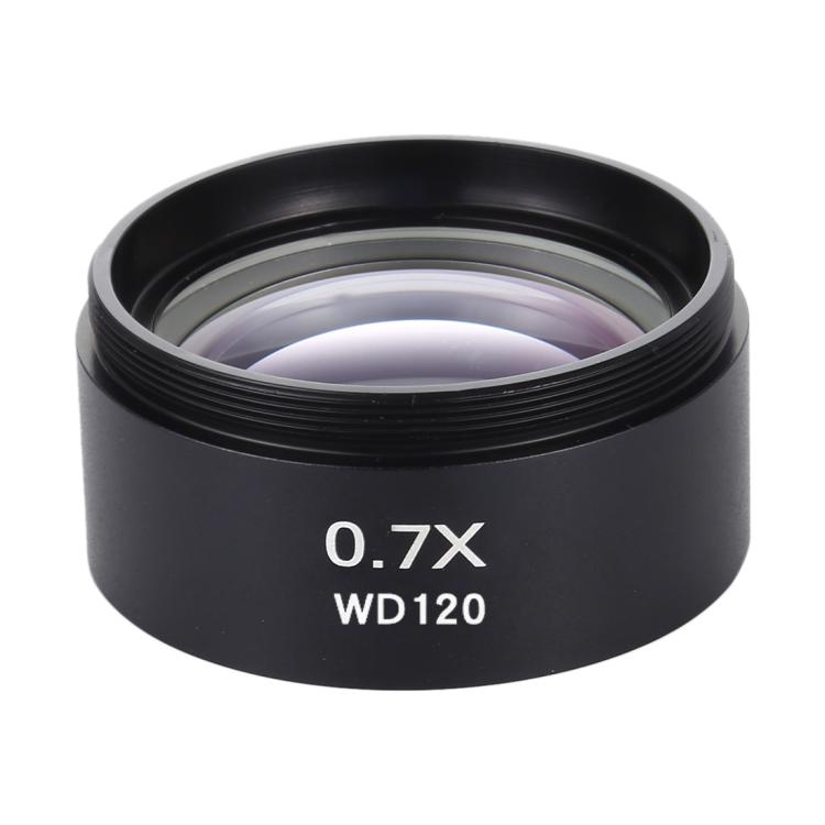 Stereo Microscopes Auxiliary Objective Lens Barlow Lens Magnifier 0.7X WD120