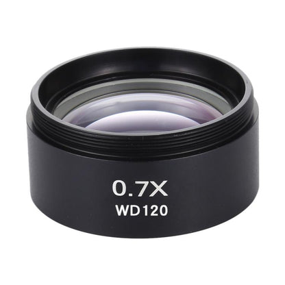 Stereo Microscopes Auxiliary Objective Lens Barlow Lens Magnifier 0.7X WD120