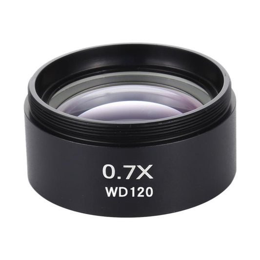 Stereo Microscopes Auxiliary Objective Lens Barlow Lens Magnifier 0.7X WD120