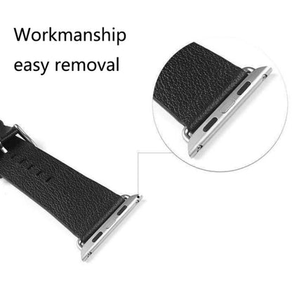 قطعتان لساعة Apple Watch مقاس 42 مم موصل حزام معدني بإبزيم معدني