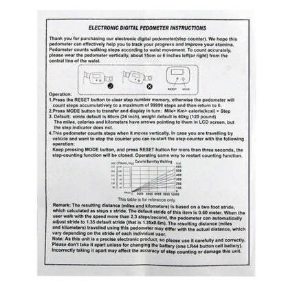 Multifunction Digital Electronic Pedometer Step Counter