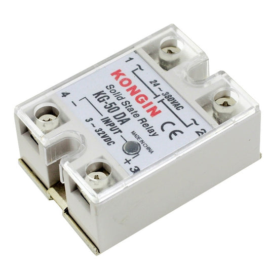 مرحل الحالة الصلبة SSR-40DA تيار متردد 24-480 فولت للتحكم في درجة الحرارة PID، الإدخال: تيار مستمر 3-32 فولت، KG-50DA