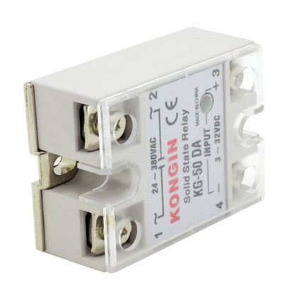 مرحل الحالة الصلبة SSR-40DA تيار متردد 24-480 فولت للتحكم في درجة الحرارة PID، الإدخال: تيار مستمر 3-32 فولت، KG-50DA