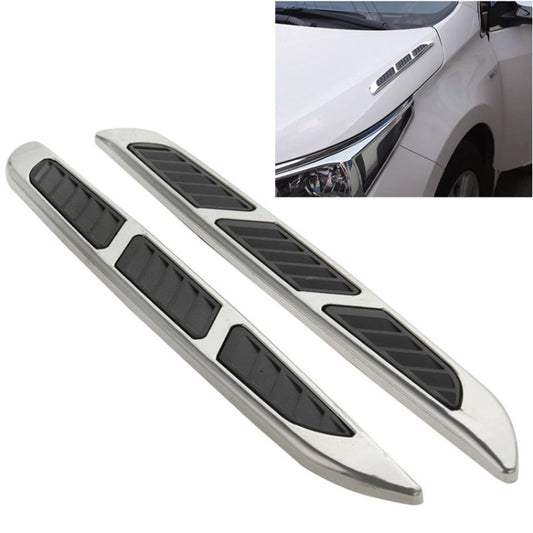 2 PCS Bonnet Air Flow Vent Fender Sticker for Car Decoration, Size: 36.5cm x 3.5cm x 1cm, Size: 36.5cm x 3.5cm x 1cm