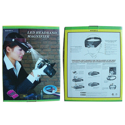 Headband Style 1.5X / 3X / 8.5X / 10X Magnifier with 2 LED Lights