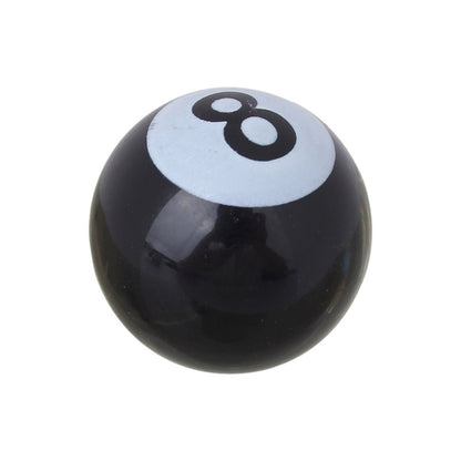 Universal 8mm American Billiards No.8 Ball Style Plastic Car Tire Valve Caps, Pack of 4, No.8 Ball