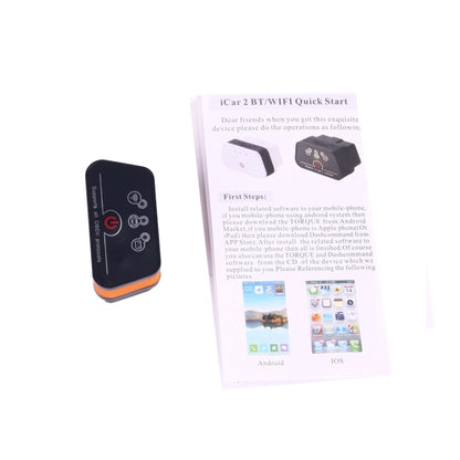 أداة فحص السيارة عالية الجودة فائقة الصغر Vgate iCar2 ELM327 OBDII WiFi، تدعم Android وiOS، WiFi باللون الأسود