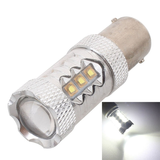 1156/BA15S 80 واط 800 لومن 6500 كلفن ضوء أبيض 16-3535-LED ضوء احتياطي للسيارة، تيار مستمر 12-24 فولت، 1156 80 واط