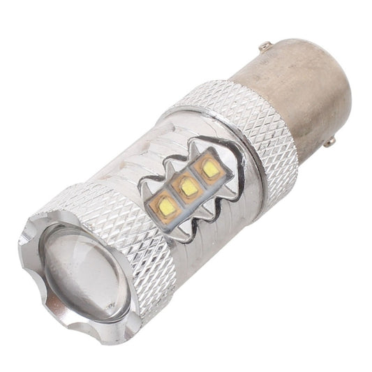 1156/BA15S 80 واط 800 لومن 6500 كلفن ضوء أبيض 16-3535-LED ضوء احتياطي للسيارة، تيار مستمر 12-24 فولت، 1156 80 واط