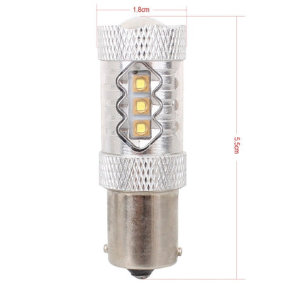 1156/BA15S 80 واط 800 لومن 6500 كلفن ضوء أبيض 16-3535-LED ضوء احتياطي للسيارة، تيار مستمر 12-24 فولت، 1156 80 واط