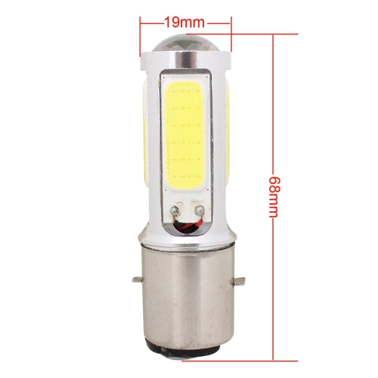BA20D 1250LM 20W + 5W 5 x COB LED White Light Motorcycle Brake Light Lamp Bulb, DC 12V, 20W + 5W 1250LM