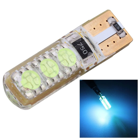 10 PCS T10 3W 300LM Silicone 6 LED SMD 5050 Car Clearance Lights Lamp, DC 12V, 6 LED SMD 5050, 6  SMD 5050 LEDs, 6 SMD 5050 LEDs