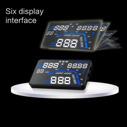 Q7 5.5 inch Car GPS HUD Vehicle-mounted Head Up Display Security System, Support Speed & Real Time & Altitude & Over Speed Alarm & Satellite Number, etc., Q7