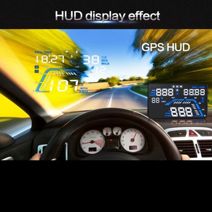 Q7 5.5 inch Car GPS HUD Vehicle-mounted Head Up Display Security System, Support Speed & Real Time & Altitude & Over Speed Alarm & Satellite Number, etc., Q7