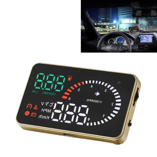X6 3.5 inch Car OBDII / EUOBD HUD Vehicle-mounted Head Up Display Security System, Support Speed & Water Temperature & Speed Alarm & Fuel Consumption & Battery Voltage, etc., X6