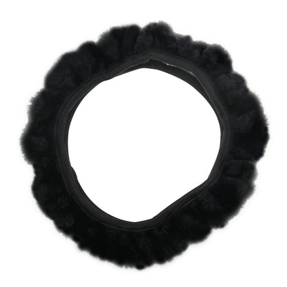Universal Premium Soft Short Plush Winter Car Steering Wheel Cover, Outer Diameter: About 25-35cm, Outer Diameter: About 25-35cm(Black), Outer Diameter: About 25-35cm(Gold)