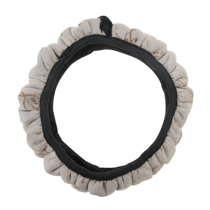Universal Premium Soft Short Plush Winter Car Steering Wheel Cover, Outer Diameter: About 25-35cm, Outer Diameter: About 25-35cm(Black), Outer Diameter: About 25-35cm(Gold)