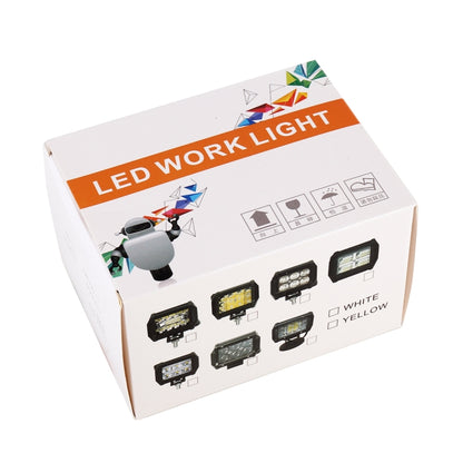 مصباح هندسي كشاف ضوئي أبيض 18 وات 6 مصابيح LED / مقاوم للماء IP67 مصباح سيارات الدفع الرباعي، تيار مستمر 10-30 فولت، 6 مصابيح LED