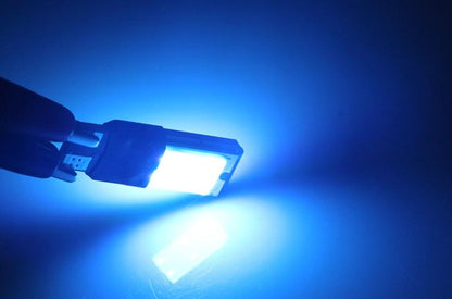 قطعتان من مصابيح T10 3 وات 160-180 لومن، 2 ليد أزرق ثلجي COB LED، مصابيح تخليص السيارة، تيار مستمر 12 فولت، 2 ليد COB LED، COB LED
