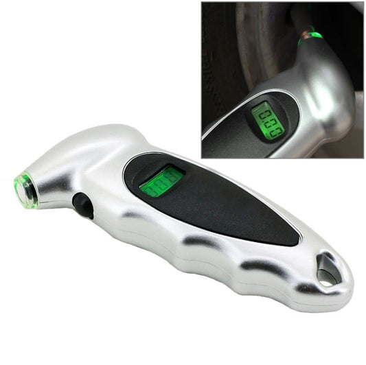 1/4 inch LCD Display Screen Digital Tire Gauge with LED Light, Pressure Range: 0-100PSI, 1/4 inch