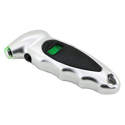 1/4 inch LCD Display Screen Digital Tire Gauge with LED Light, Pressure Range: 0-100PSI, 1/4 inch