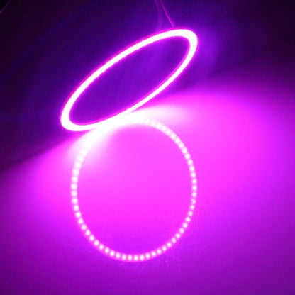 80mm 5W 180LM Angel Eyes Circles Car Headlight COB LED Lights for Vehicles, DC 12-24V, 80mm Pink Light, 80mm Green Light, 80mm Red Light