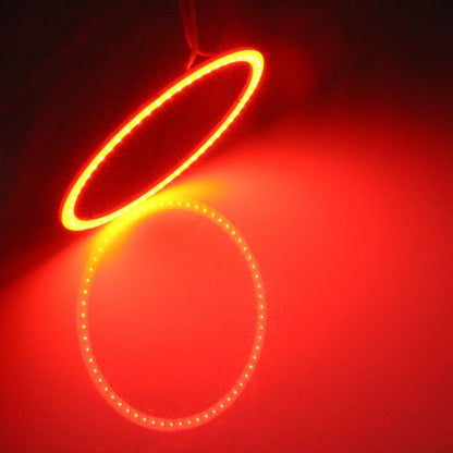 80mm 5W 180LM Angel Eyes Circles Car Headlight COB LED Lights for Vehicles, DC 12-24V, 80mm Pink Light, 80mm Green Light, 80mm Red Light