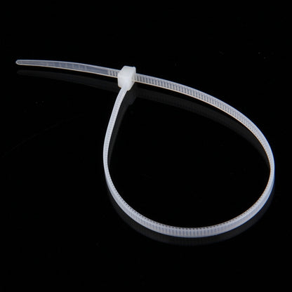 500 PCS 3 x 150mm Self-Locking Nylon Cable Wire Zip Ties, 3mm x 150mm White