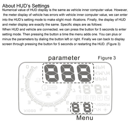 W02 5.5 inch Car OBDII HUD Fuel Consumption Warning System Vehicle-mounted Head Up Display Projector with LED, W02