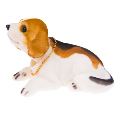 Universal Car Truck Lucky Beagle Dog Doll Shake Head Ornament Vehicle Decor Toy Piggy Bank, with Double Sided Tape, Lucky Beagle