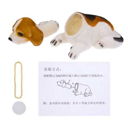 Universal Car Truck Lucky Beagle Dog Doll Shake Head Ornament Vehicle Decor Toy Piggy Bank, with Double Sided Tape, Lucky Beagle