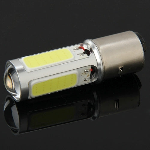 BA20D 6W White 250LM 5 LED COB Car Stop Brake Light Front Rear Turn Signal Lights for Motorcycle / Vehicles, DC 12V, 6W 250LM