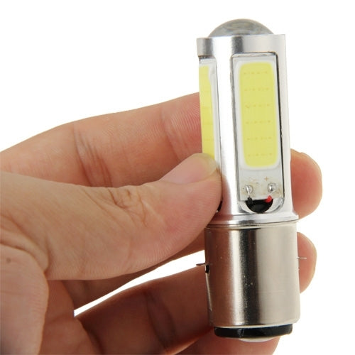BA20D 6W White 250LM 5 LED COB Car Stop Brake Light Front Rear Turn Signal Lights for Motorcycle / Vehicles, DC 12V, 6W 250LM