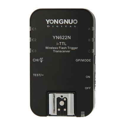 وحدة تحكم مشغل الفلاش اللاسلكي i-TTL من YONGNUO YN622N-KIT + مجموعة جهاز الإرسال والاستقبال لكاميرات نيكون، من أجل نيكون