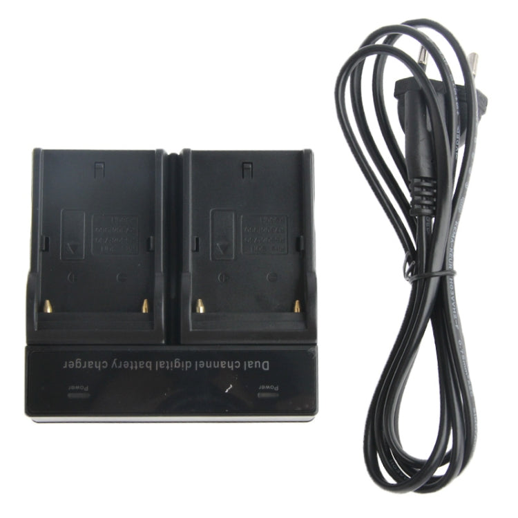 شاحن بطارية رقمي ثنائي القناة لكاميرات سوني F550 / F730 / F750 / F960 / F960H، قابس الاتحاد الأوروبي، F550
