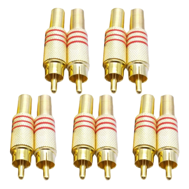 موصل مقبس RCA مقاس 3.5 مم JL0924 (10 قطع في عبوة واحدة، السعر لـ 10 قطع)، JL0924 RCA مقاس 3.5 مم (أحمر)