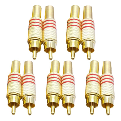 موصل مقبس RCA مقاس 3.5 مم JL0924 (10 قطع في عبوة واحدة، السعر لـ 10 قطع)، JL0924 RCA مقاس 3.5 مم (أحمر)