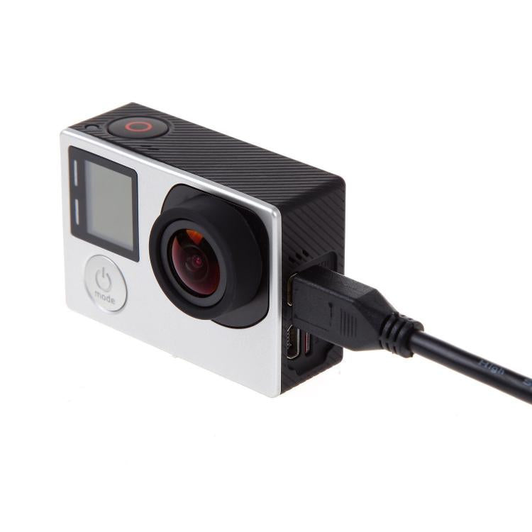 كابل فيديو كامل 1080 بكسل HDMI إلى Micro HDMI لكاميرات GoPro HERO 4 / 3+ / 3 / 2 / 1 / SJ4000، الطول: 1.5 متر، HDMI إلى Micro HDMI