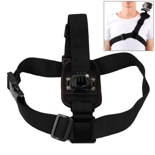 حزام صدر رياضي خاص دوار 360 درجة، حزام كتف واحد، مناسب لكاميرات GoPro وInsta360 وDJI وغيرها من كاميرات الحركة، حزام كتف واحد