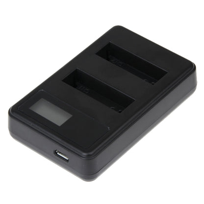 شاحن بطاريتين بشاشة LCD لكاميرا GoPro HERO4 (AHDBT-401)، يعرض سعة الشحن (GP258-C)، لكاميرا GoPro HERO4