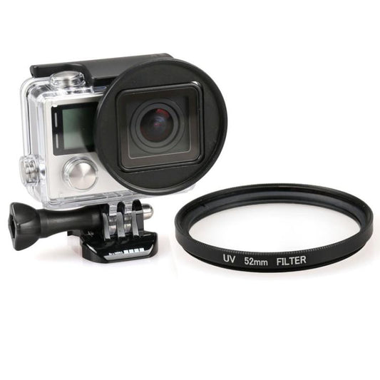 فلتر عدسة UV دائري 52 مم لكاميرا GoPro HERO4 / 3+، عدسة UV